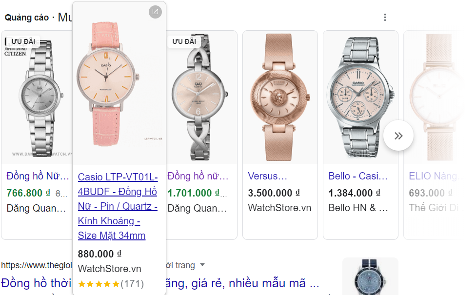 quảng cáo google shopping