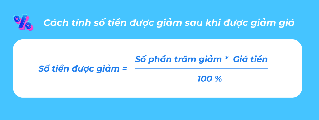 cách tính phần trăm giảm giá