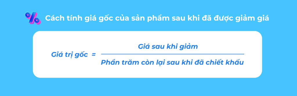 cách tính phần trăm giảm giá