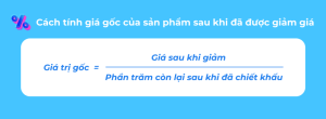 cách tính phần trăm giảm giá