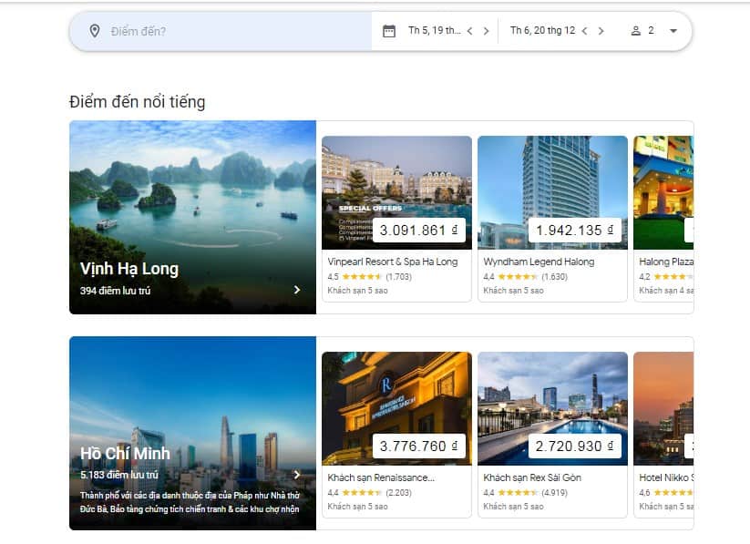 Quảng cáo khách sạn trên Google