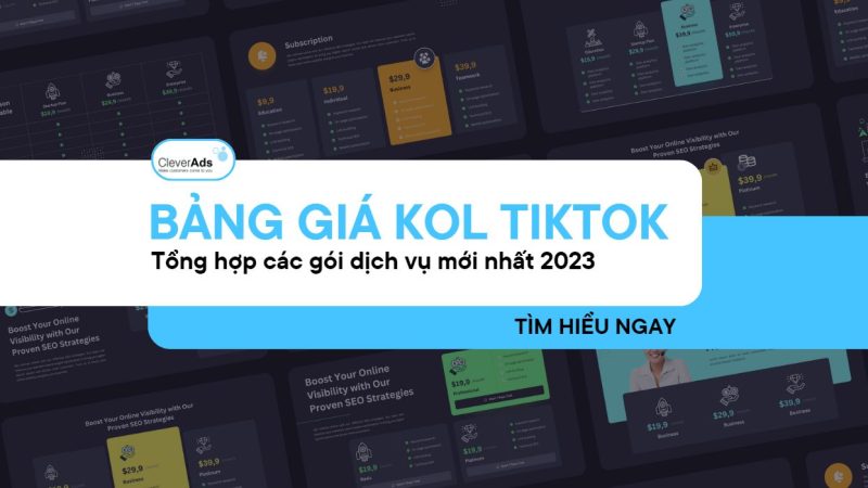 Bảng giá KOL TikTok: Tổng hợp các gói dịch vụ mới nhất