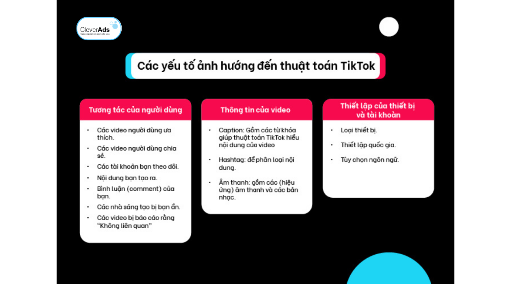 Yếu tố ảnh hưởng trực tiếp đến thuật toán TikTok 