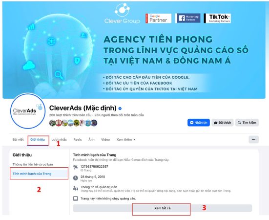 Kiểm tra tính minh bạch của trang
